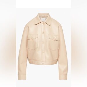Aritzia Wilfred Cream Vegan Leather Shacket - Small
